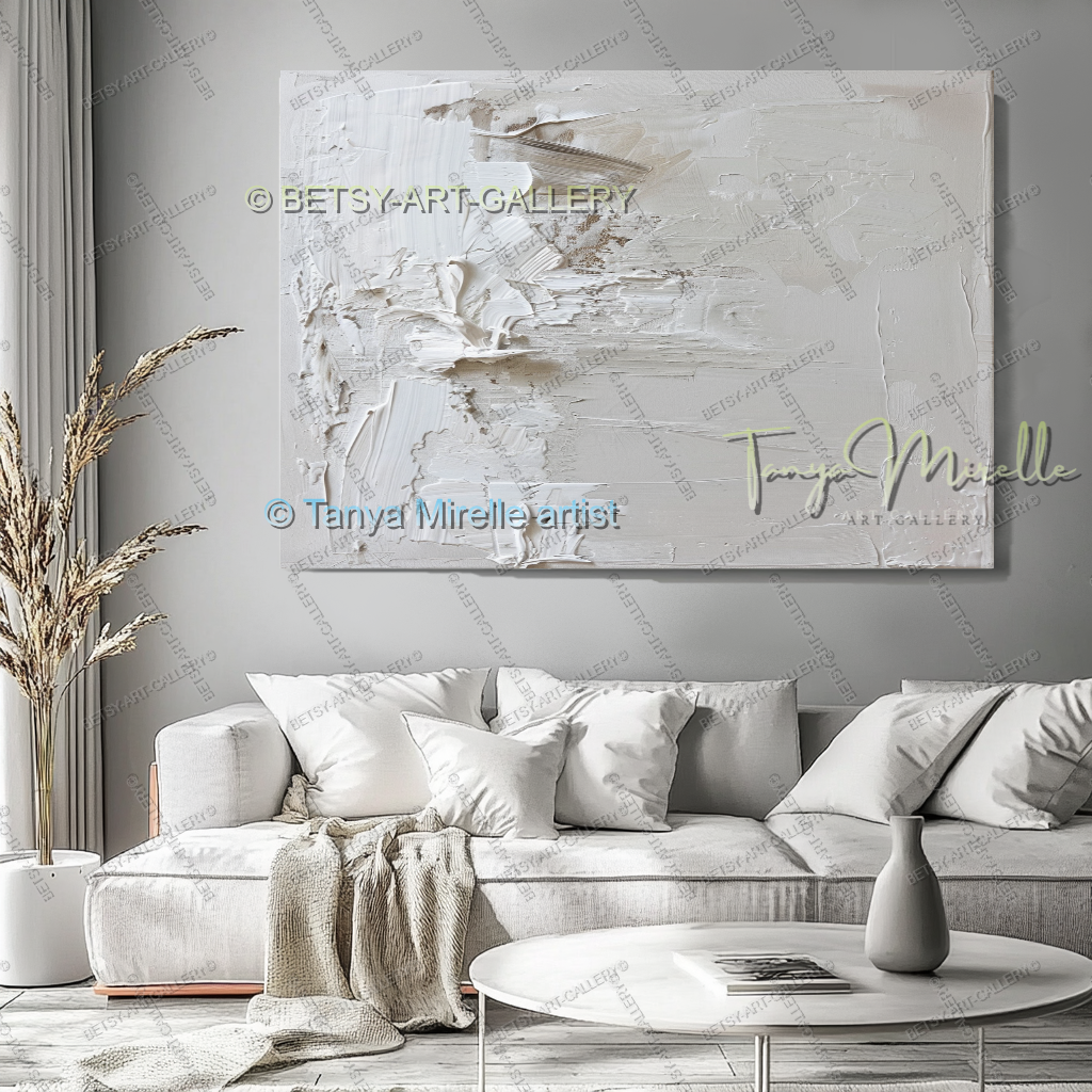 Luxury Minimalist Textured Abstract Canvas Painting