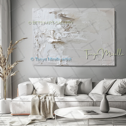 Luxury Minimalist Textured Abstract Canvas Painting