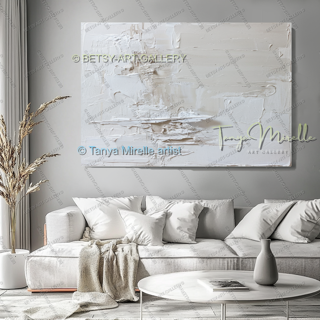 Luxury Minimalist Textured Abstract Canvas Painting