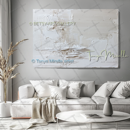 Luxury Minimalist Textured Abstract Canvas Painting