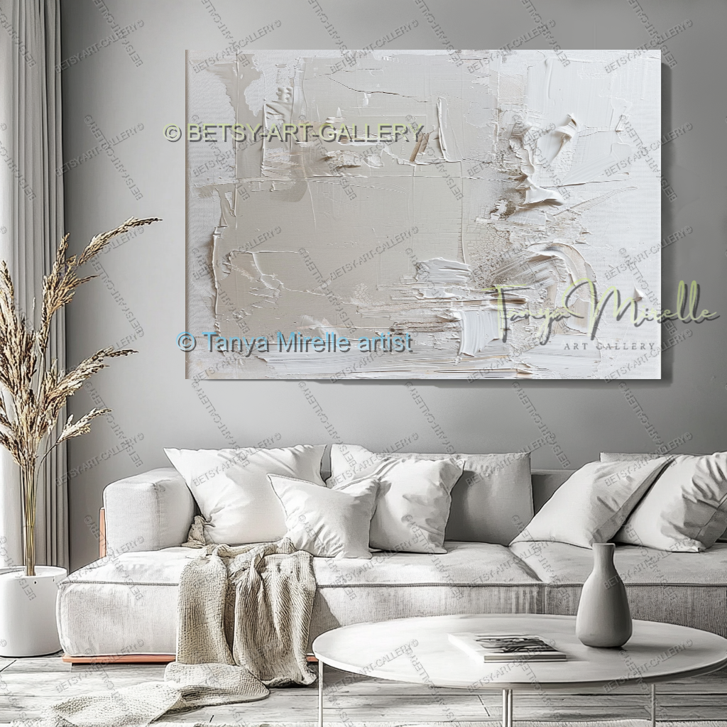 Luxury Minimalist Textured Abstract Canvas Painting