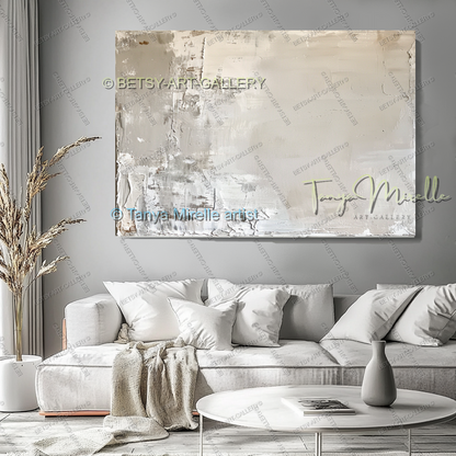 Warm Minimalism - Luxury Neutral Wall Art for Living Room