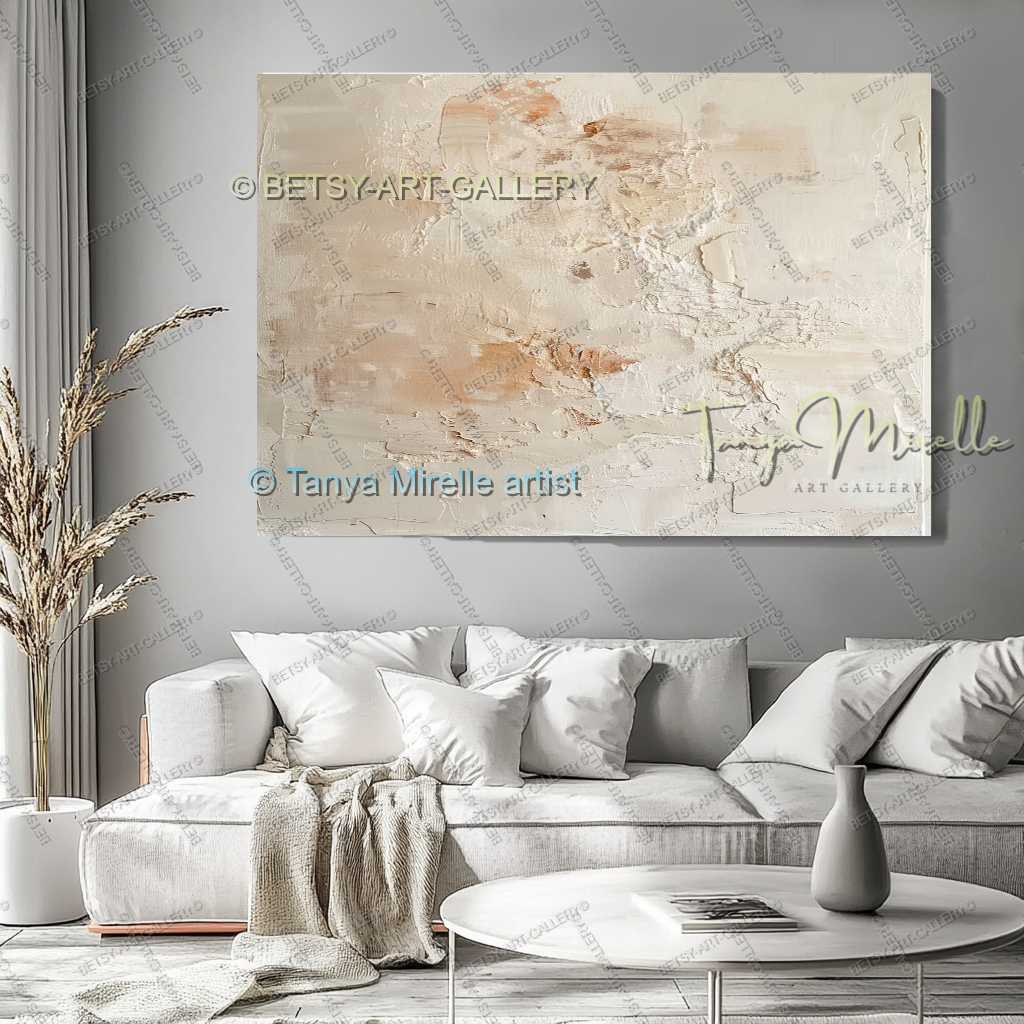 Warm Light Abstract - Minimalist Modern Wall Art in Warm Neutral Tones