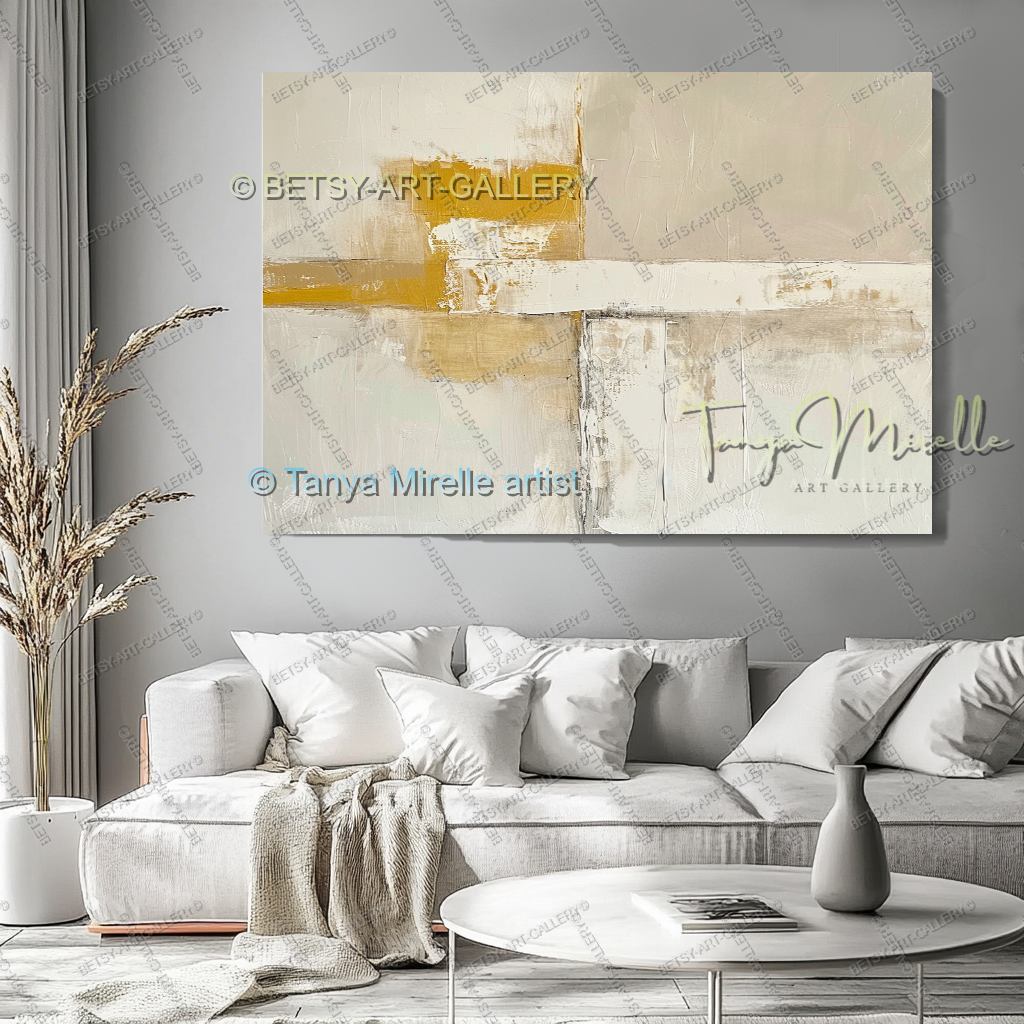 Urban Earth Abstract - ContemporaryTextured Canvas Art for Living Room