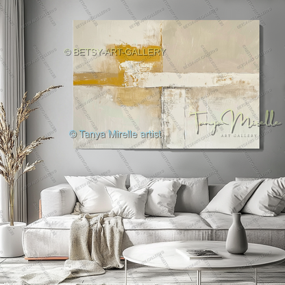 Urban Earth Abstract - ContemporaryTextured Canvas Art for Living Room