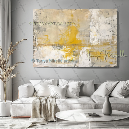 Urban Earth Abstract - ContemporaryTextured Canvas Art for Living Room