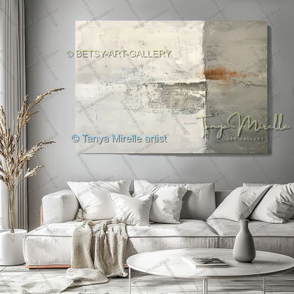 Modern Loft Painting - Abstract Textured Canvas Art for Office or Home