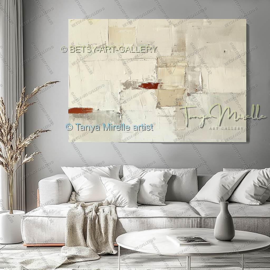 Industrial Copper Luxe - Large Modern Canvas Art for Living Room