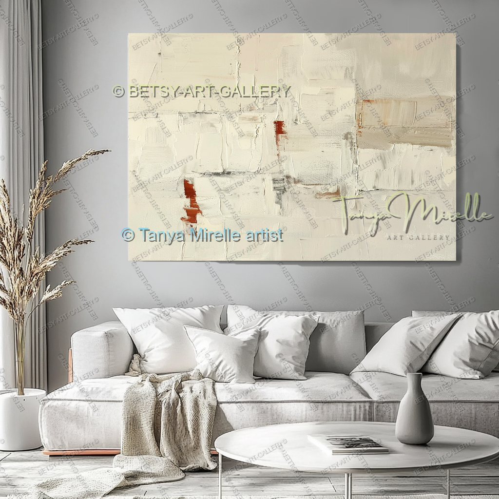 Industrial Copper Luxe - Large Modern Canvas Art for Living Room