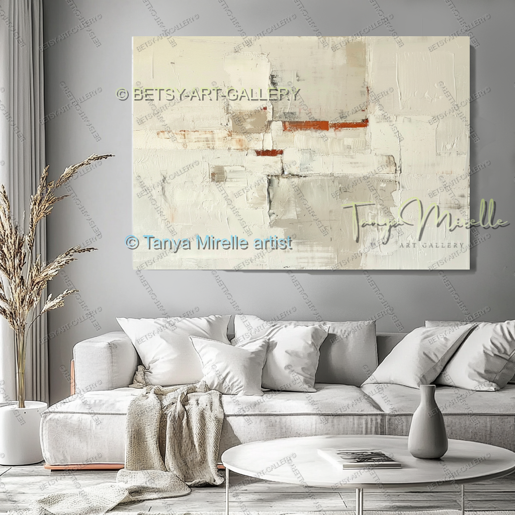 Industrial Copper Luxe - Large Modern Canvas Art for Living Room