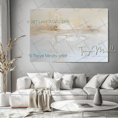 Light & Texture Abstract – Large Expressive Canvas Wall Art