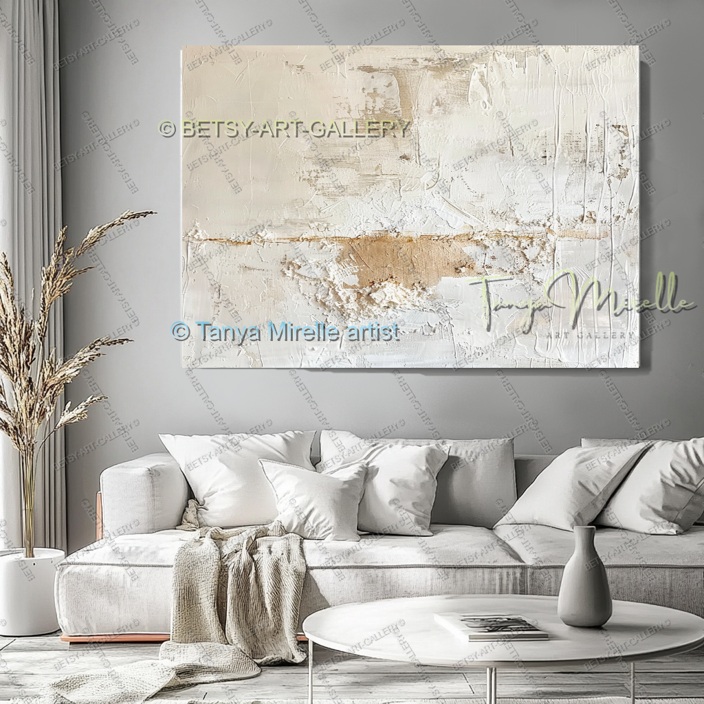 Scandinavian Abstract Art – Large Textured Canvas Artwork