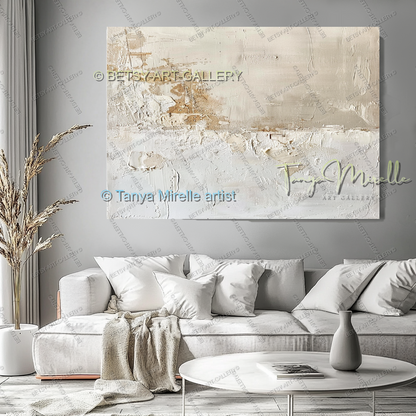 Scandinavian Abstract Art – Large Textured Canvas Artwork