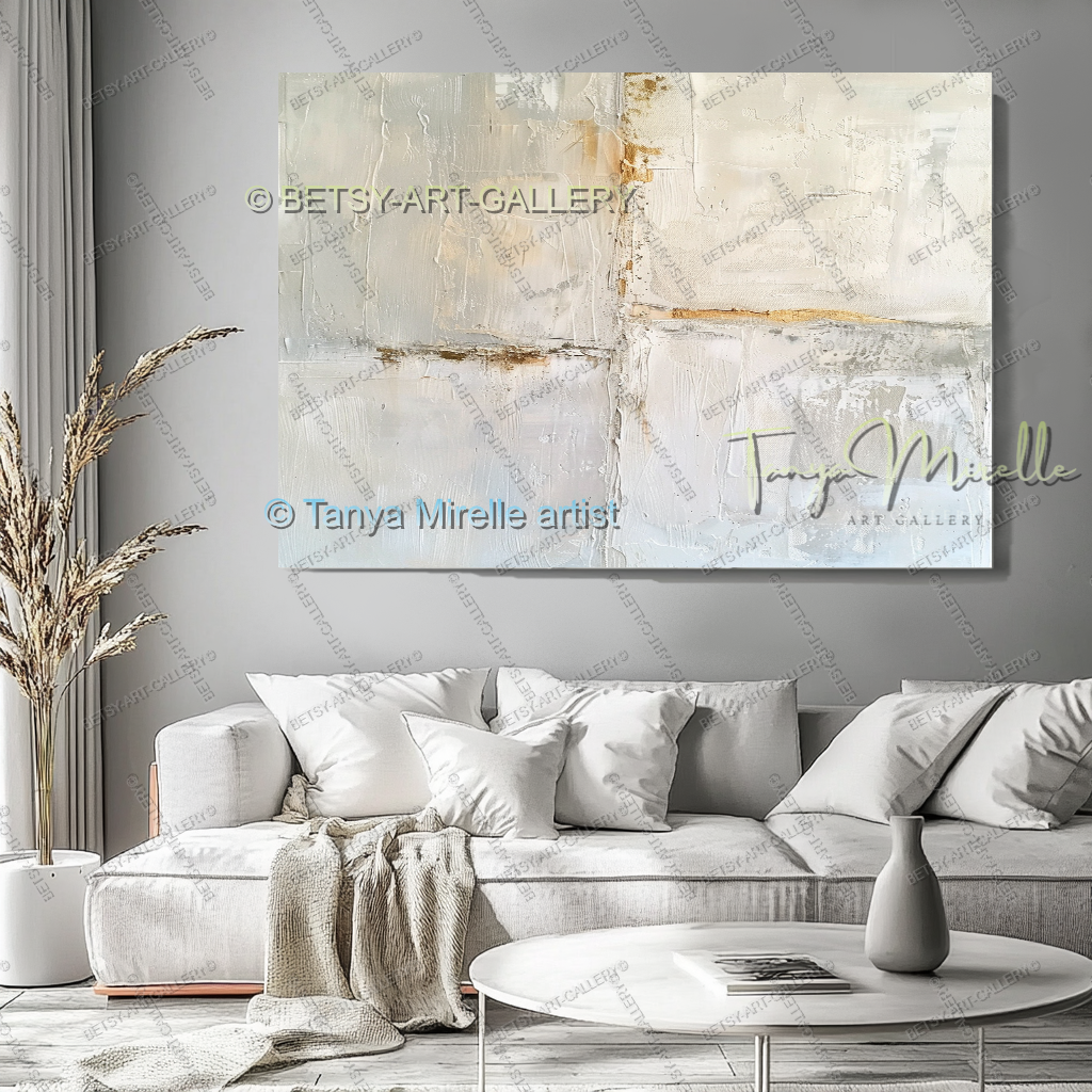 Scandinavian Abstract Art – Large Textured Canvas Artwork