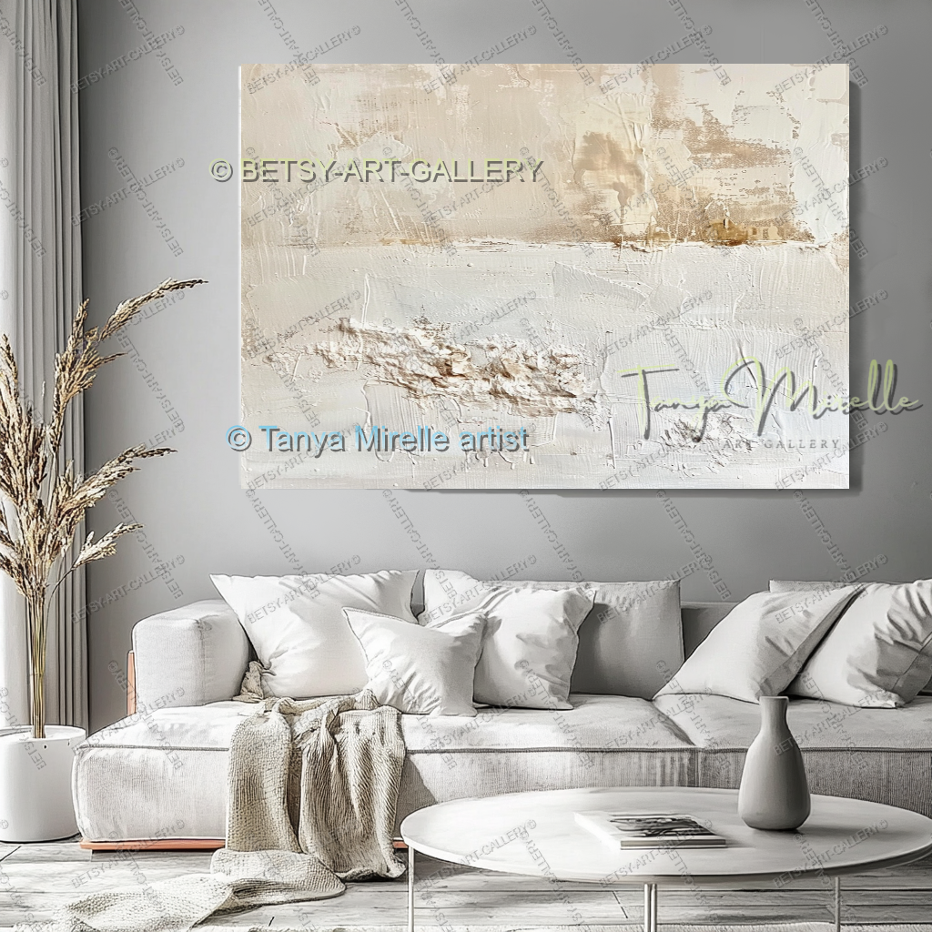Light & Texture Abstract – Large Expressive Canvas Wall Art