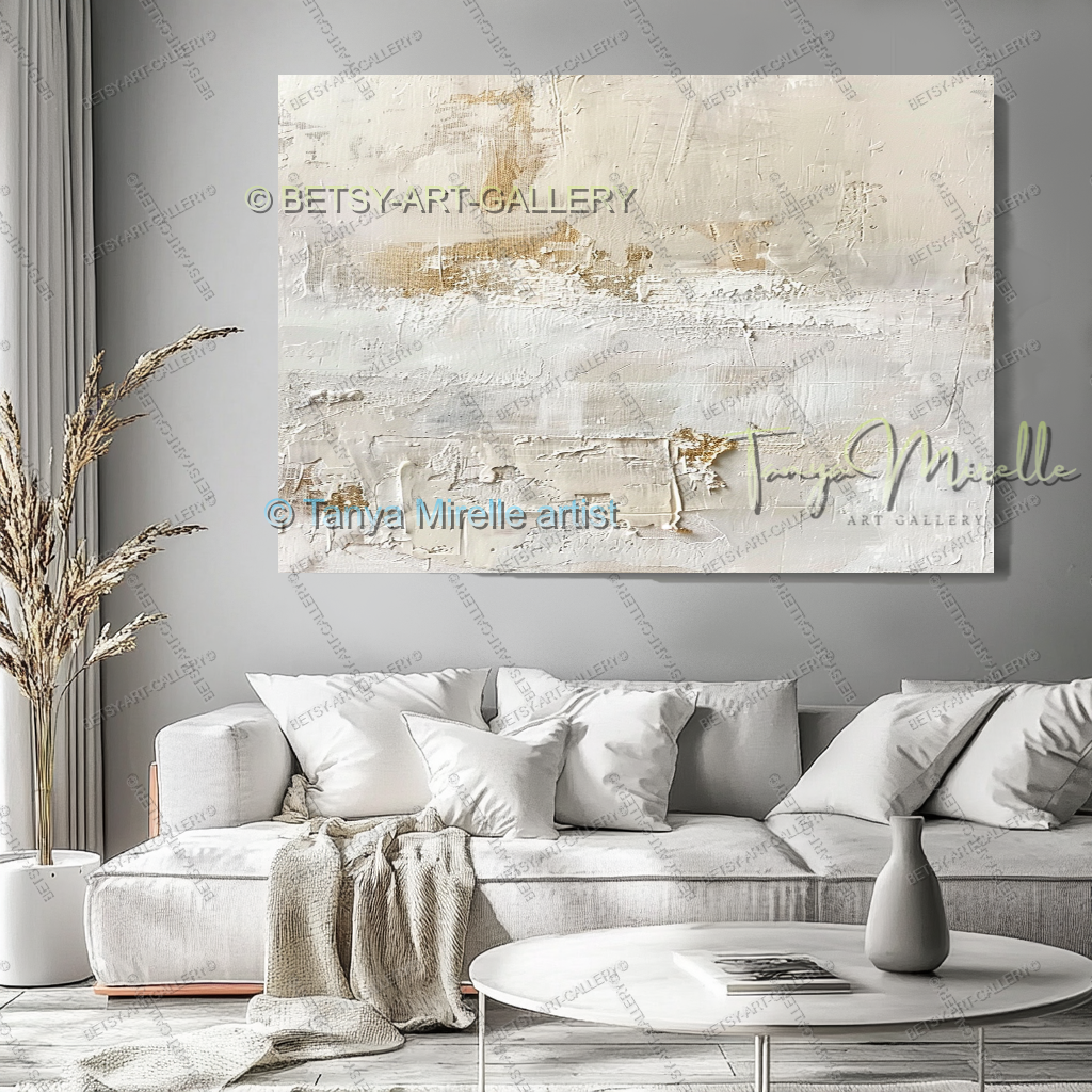 Light & Texture Abstract – Large Expressive Canvas Wall Art