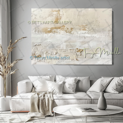 Light & Texture Abstract – Large Expressive Canvas Wall Art