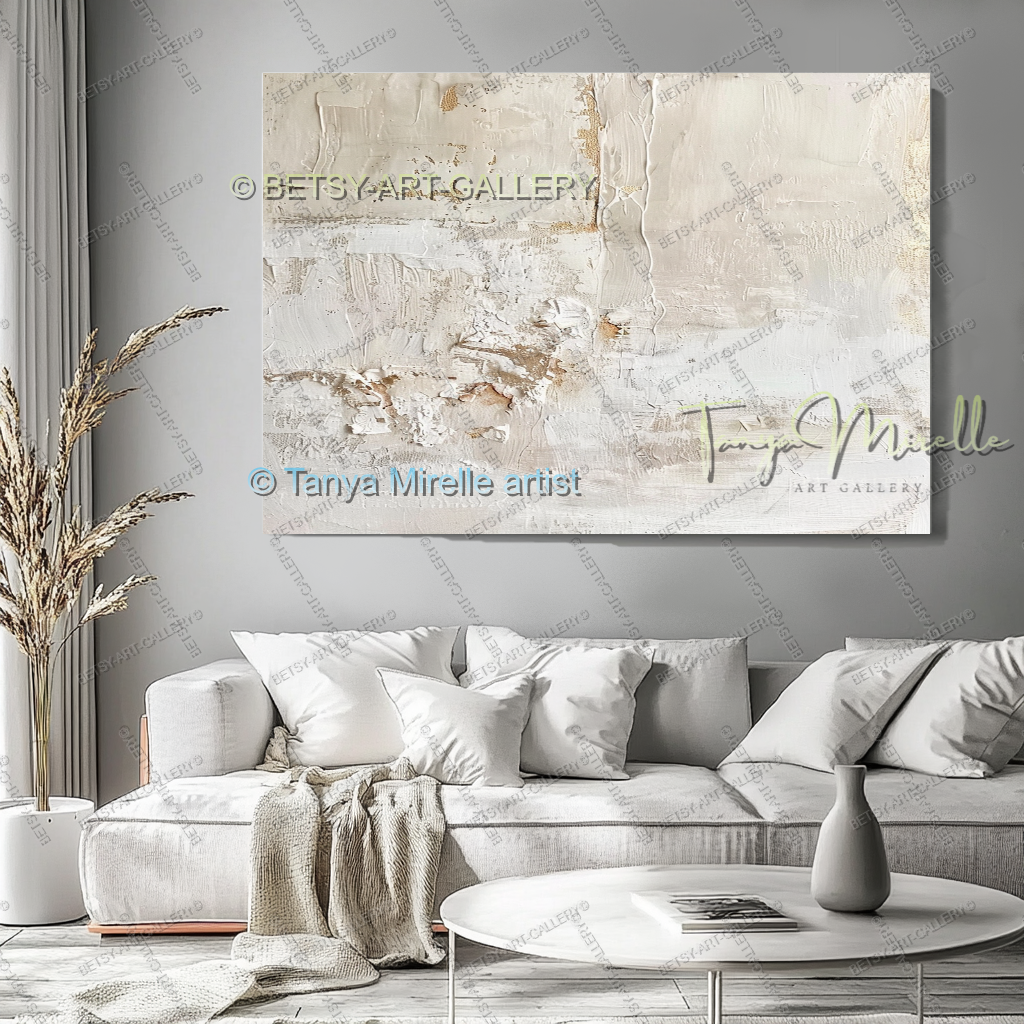 Light & Texture Abstract – Large Expressive Canvas Wall Art