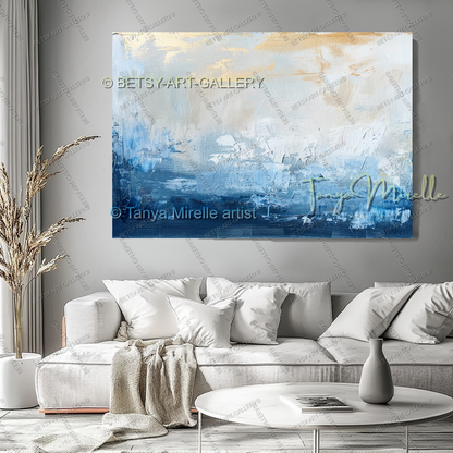 Urban Blue Abstract – Large Modern Wall Art Decor