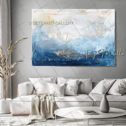 Urban Blue Abstract – Large Modern Wall Art Decor