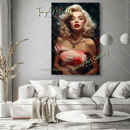 Vintage Woman's Portrait - Modern Canvas Print