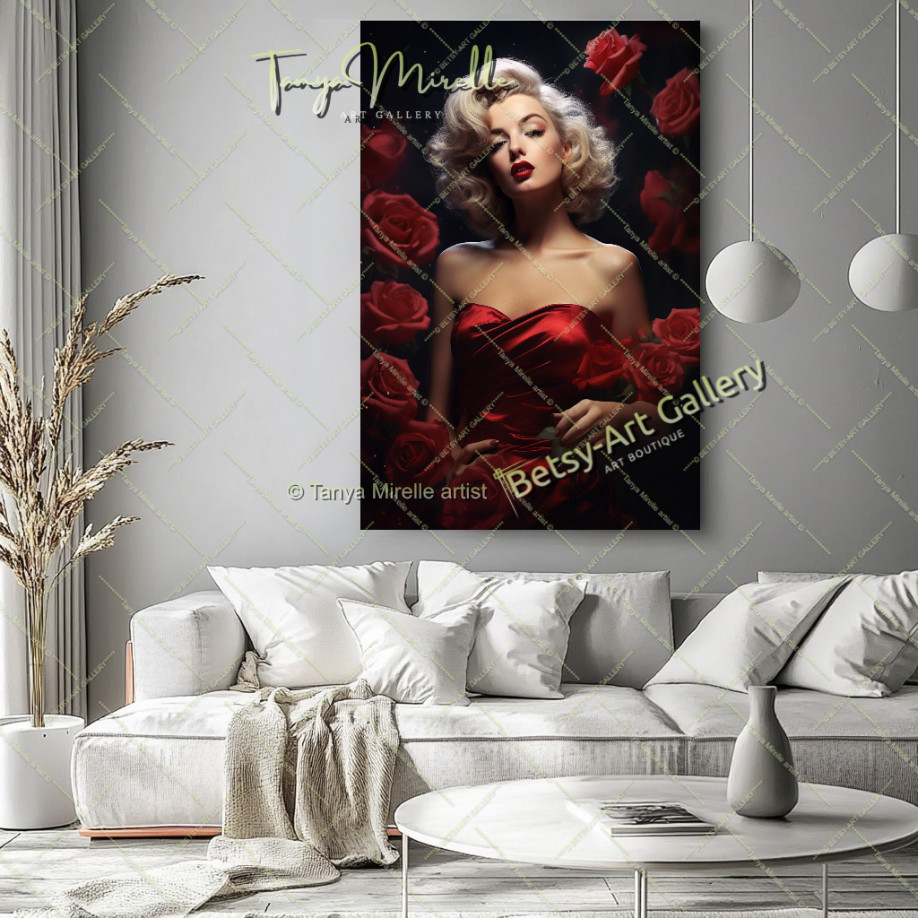 Vintage Woman's Portrait - Modern Canvas Print