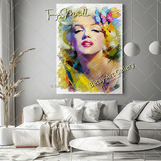 Iconic Portrait Marilyn Monroe - Modern Pop Art Canvas Print