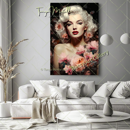 Charmant Portrait Marilyn Monroe - Modern Canvas Print