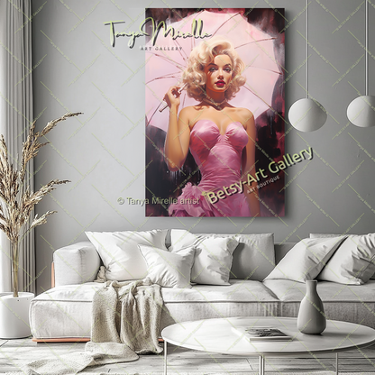 Charmant Portrait Marilyn Monroe - Modern Canvas Print