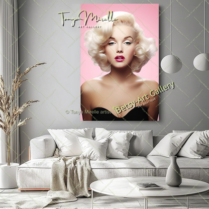 Charmant Portrait Marilyn Monroe - Modern Canvas Print