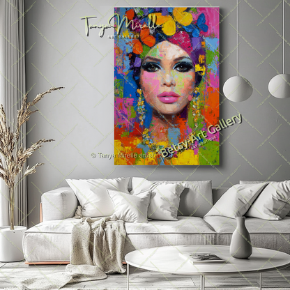 Charmant Brigitte Bardot Portrait - Modern Canvas Print