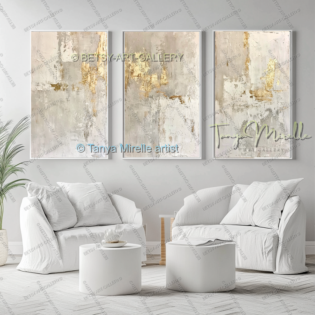 Contemporary Gold Texture - Minimalist Painting for Modern Homes