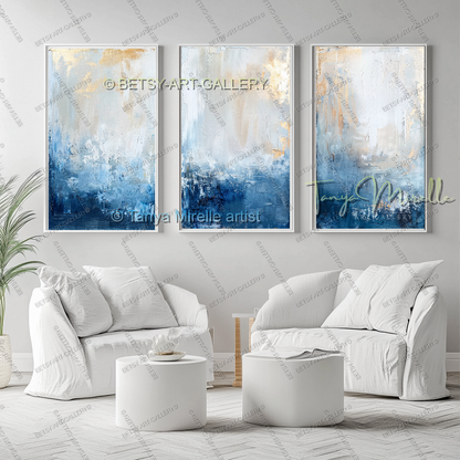 Urban Blue Abstract – Large Modern Wall Art Decor