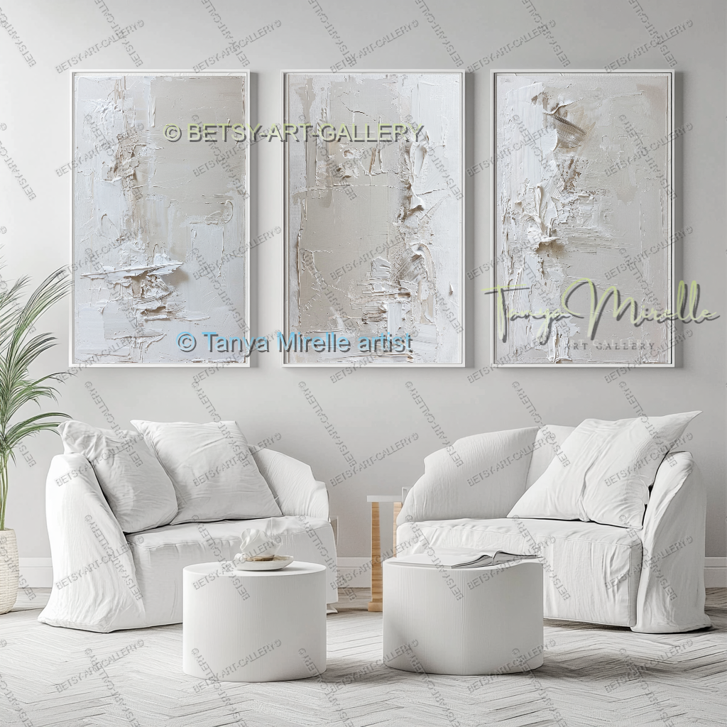 Luxury Minimalist Textured Abstract Canvas Painting