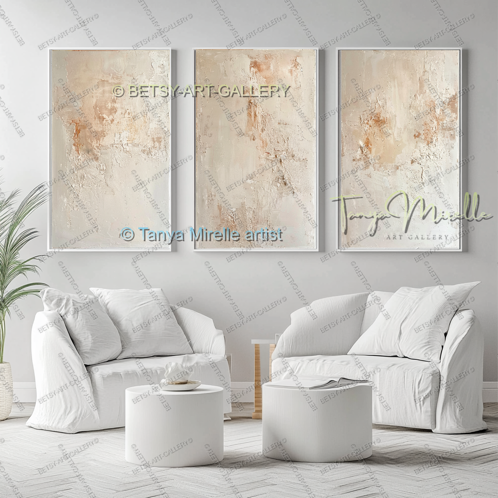 Warm Light Abstract - Minimalist Modern Wall Art in Warm Neutral Tones