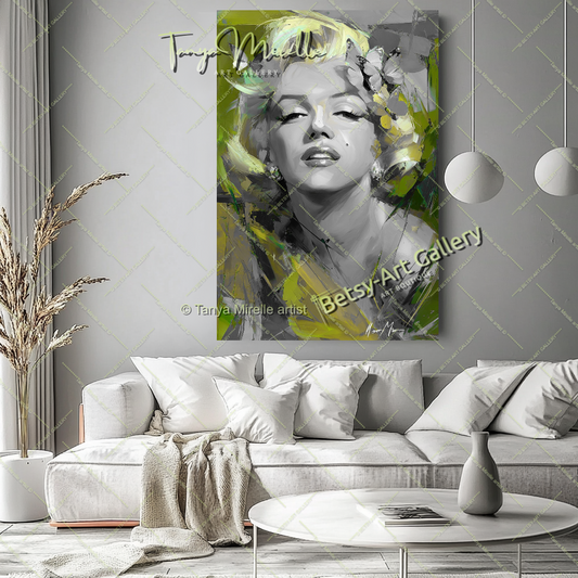 Iconic Portrait Marilyn Monroe - Modern Pop Art Canvas Print #2