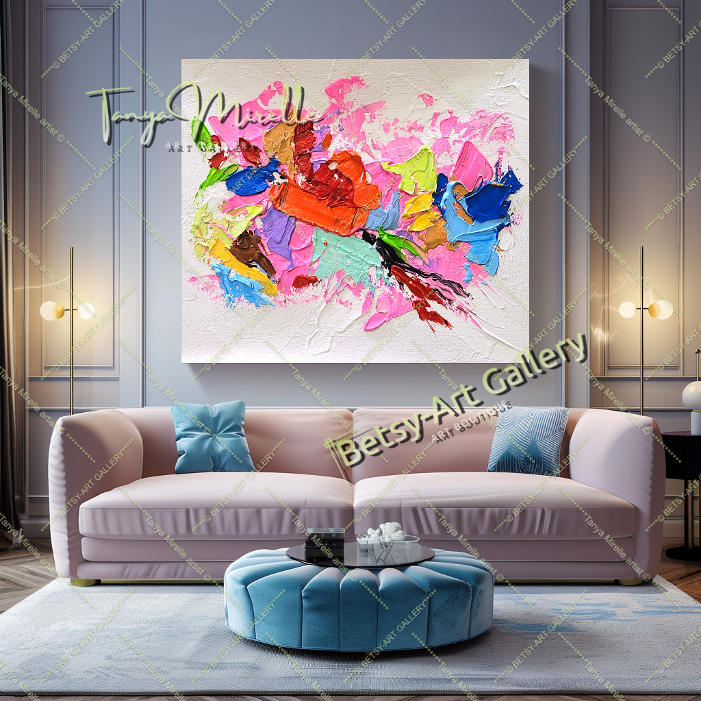 {{ product.title }} canvas artwork by Tanya Mirelle – modern wall decor – original artwork for home, living room, office, or gallery
