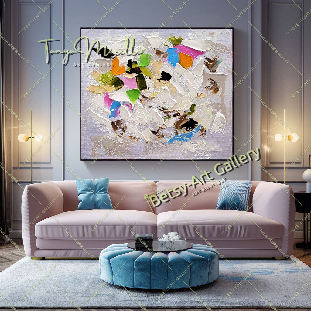 {{ product.title }} canvas artwork by Tanya Mirelle – modern wall decor – original artwork for home, living room, office, or gallery