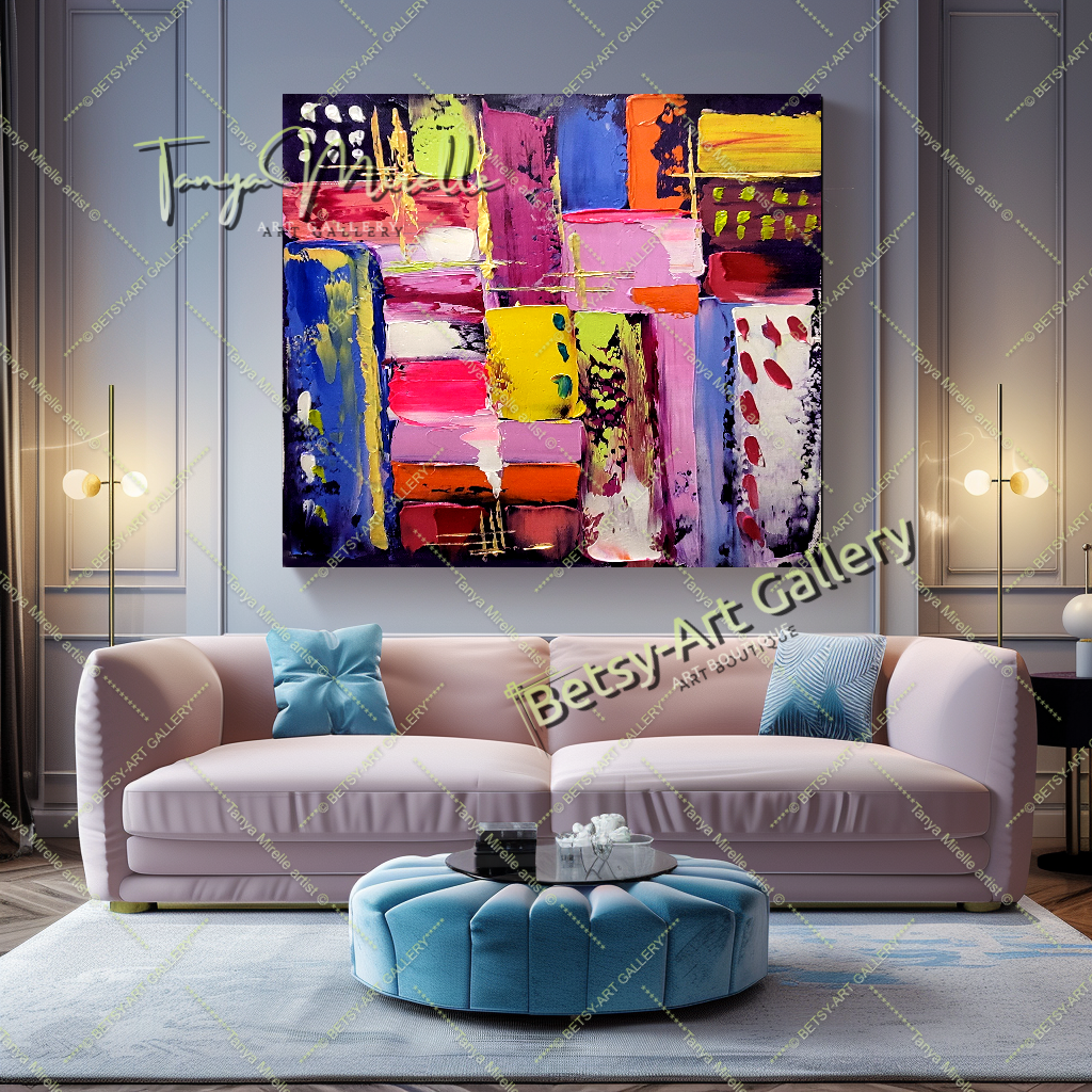 {{ product.title }} canvas artwork by Tanya Mirelle – modern wall decor – original artwork for home, living room, office, or gallery