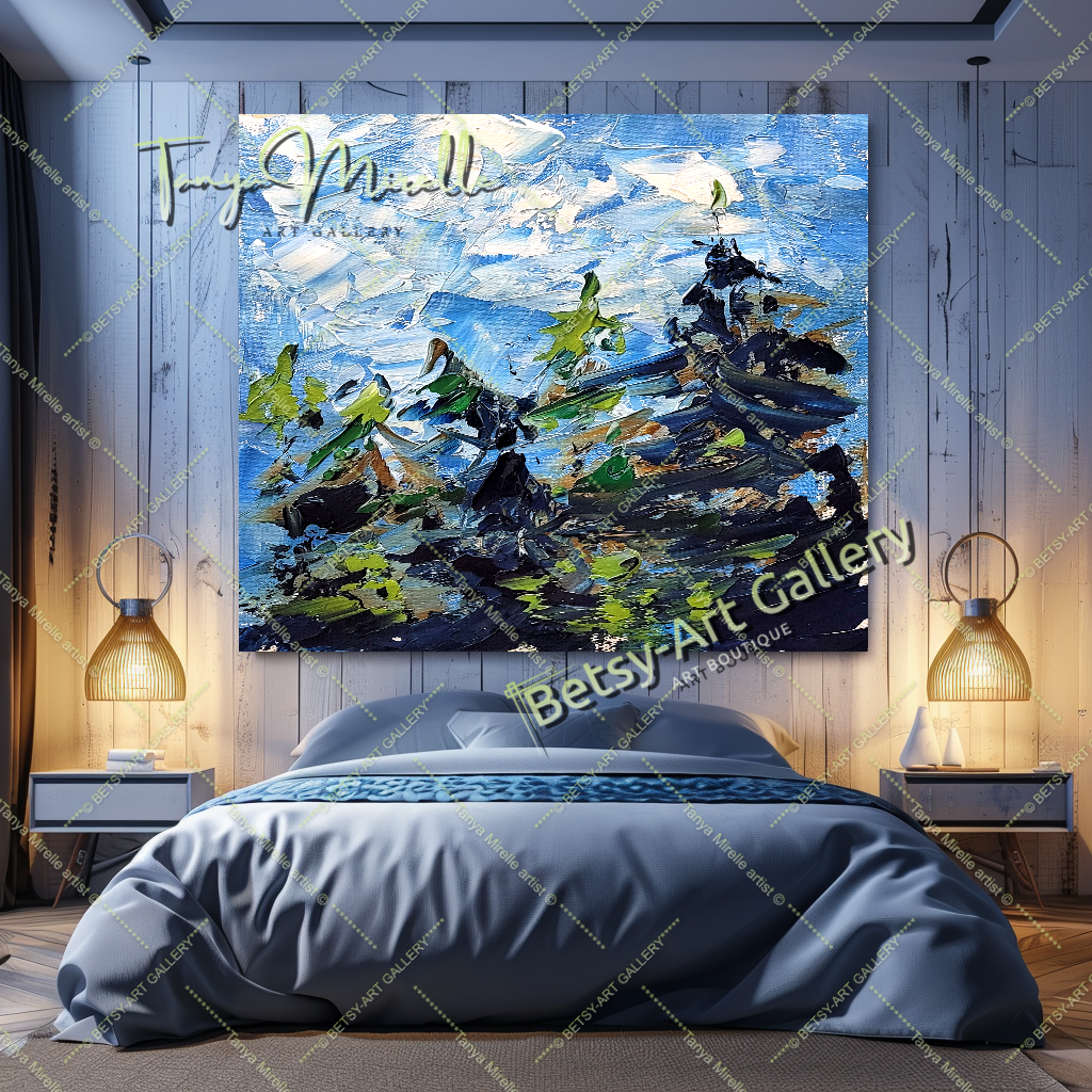 {{ product.title }} canvas artwork by Tanya Mirelle – modern wall decor – original artwork for home, living room, office, or gallery