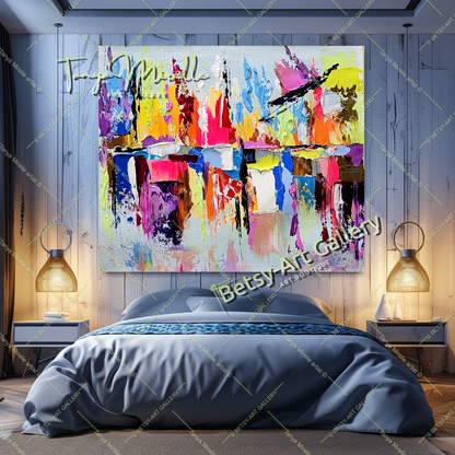 {{ product.title }} canvas artwork by Tanya Mirelle – modern wall decor – original artwork for home, living room, office, or gallery