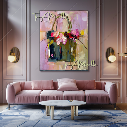 Large Impasto Oil Painting, Bold Abstract Canvas #213