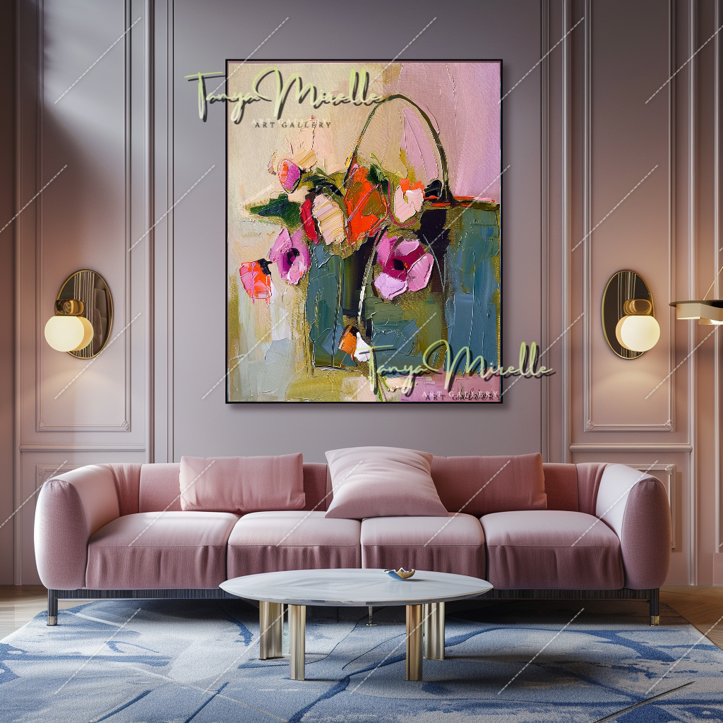 Large Impasto Oil Painting, Bold Abstract Canvas #213