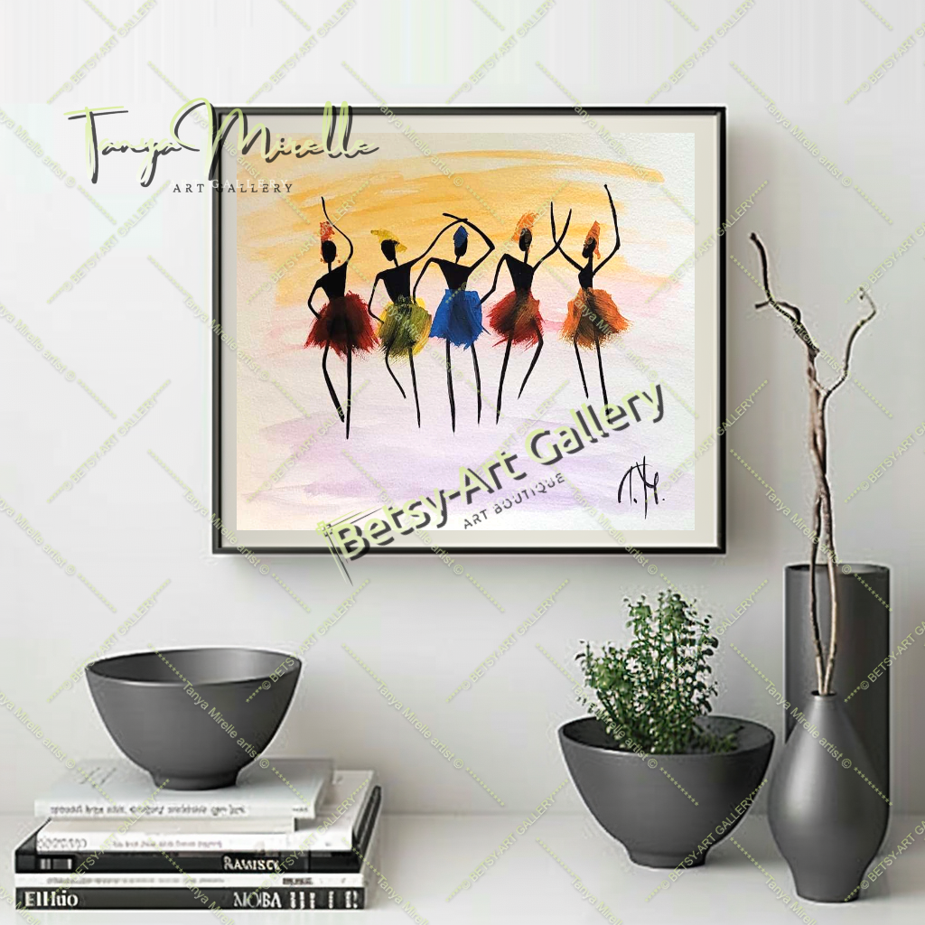 African Colorful Tribal Dancer Art - Watercolor Painting, No Frame {{ shop_name }}watercolor abstract dance print African dance art African decor art for girls birthday gift colorful painting cultural art dance wall art dancer illustration dancer wall art ethnic home decor gift for mom paper painting small painting tribal artwork watercolor art watercolor painting