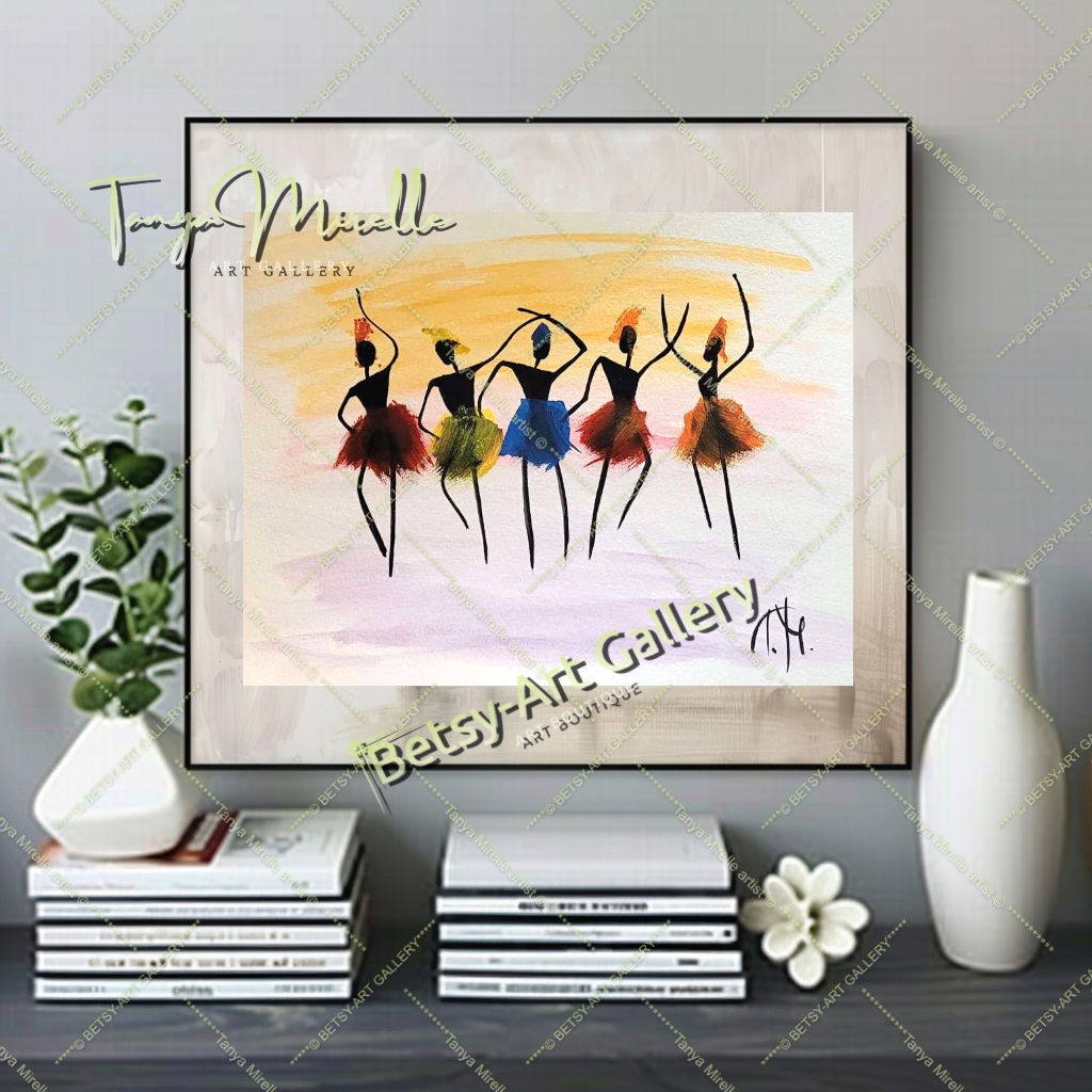 African Colorful Tribal Dancer Art - Watercolor Painting, No Frame {{ shop_name }}watercolor abstract dance print African dance art African decor art for girls birthday gift colorful painting cultural art dance wall art dancer illustration dancer wall art ethnic home decor gift for mom paper painting small painting tribal artwork watercolor art watercolor painting