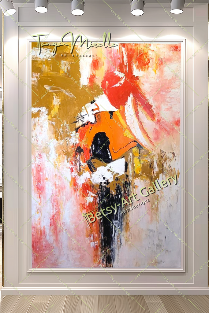 Large Creative Abstract Painting on Canvas for living room – Large – Oil on Canvas – {{ product.title }} canvas artwork by Tanya Mirelle – modern wall decor – original artwork for home, living room, office, or gallery – original artwork by BETSY-ART GALLERY
