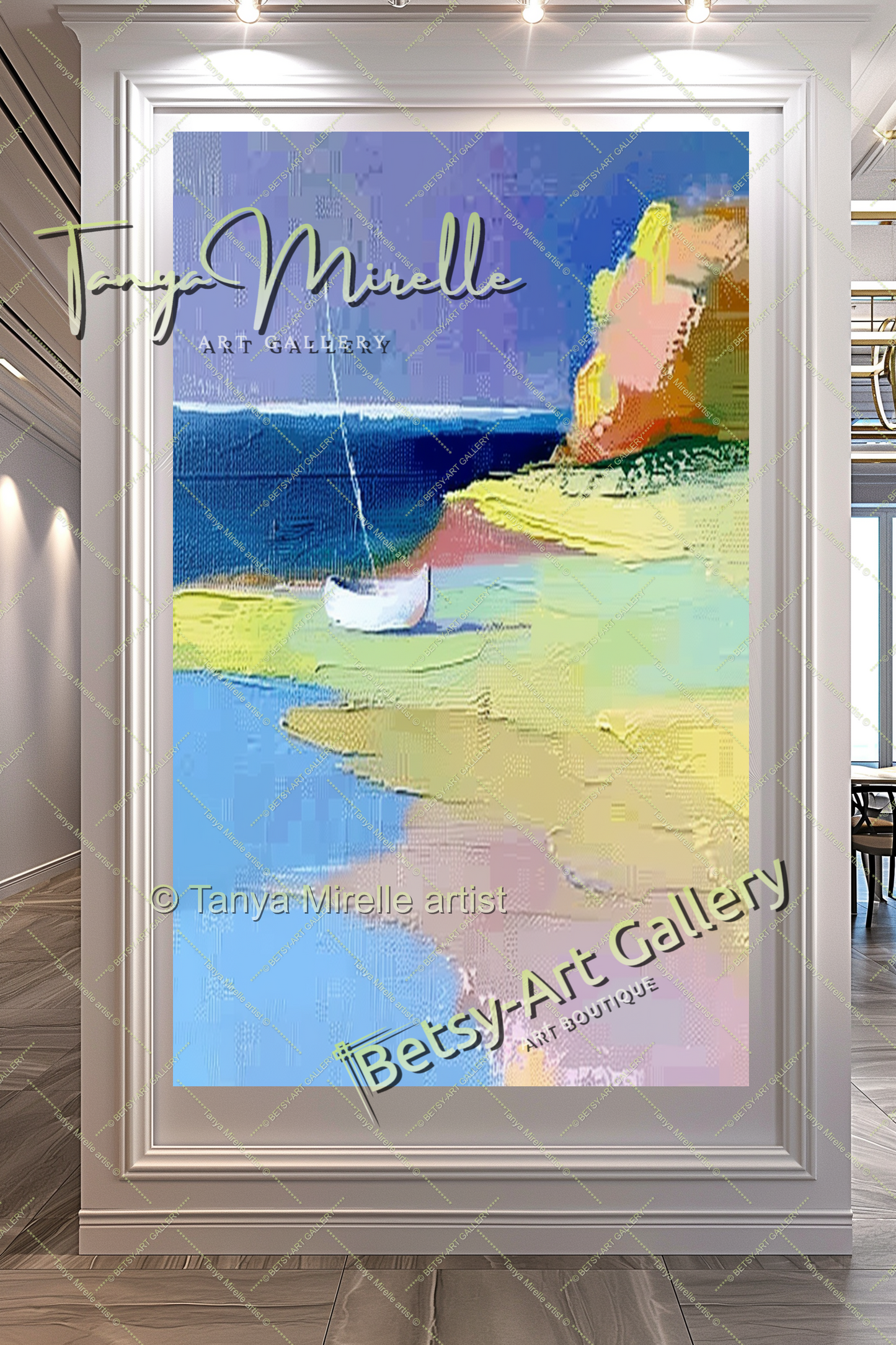 Seashore Painting – Large Textured Artwork for Contemporary Spaces