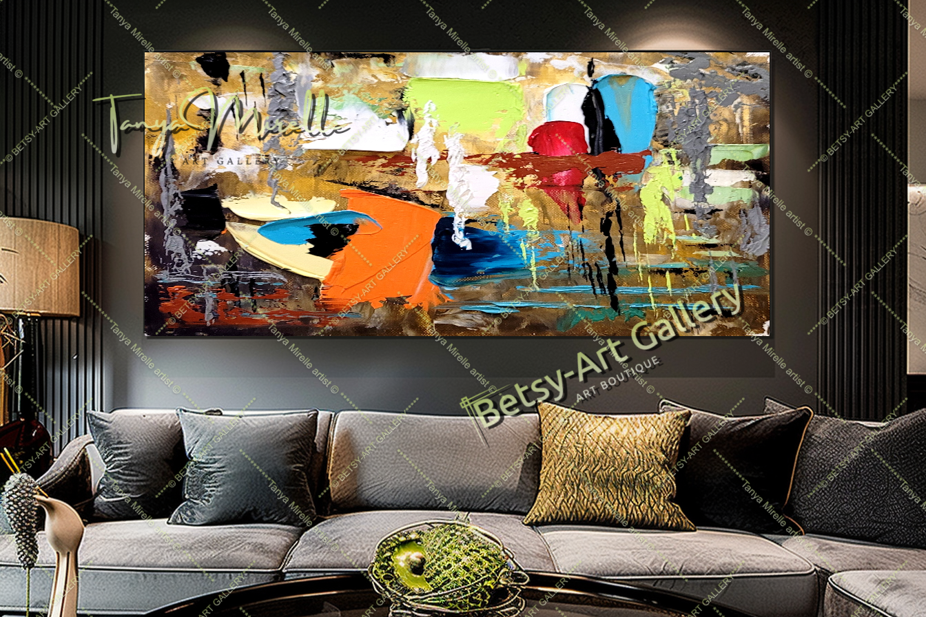 {{ product.title }} canvas artwork by Tanya Mirelle – modern wall decor – original artwork for home, living room, office, or gallery