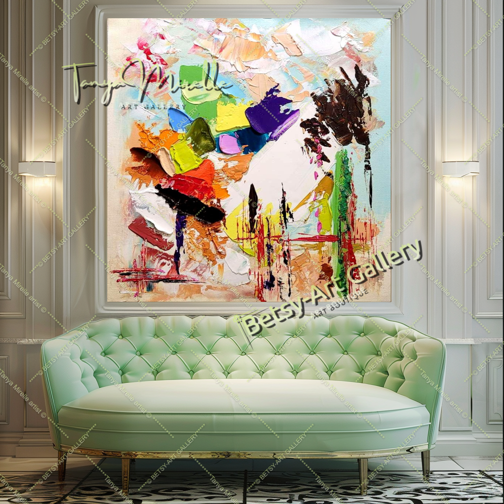 {{ product.title }} canvas artwork by Tanya Mirelle – modern wall decor – original artwork for home, living room, office, or gallery