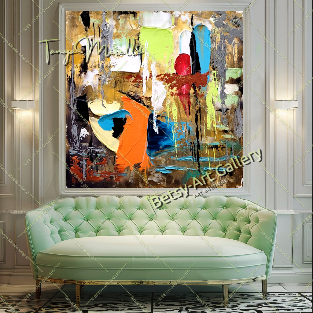 {{ product.title }} canvas artwork by Tanya Mirelle – modern wall decor – original artwork for home, living room, office, or gallery
